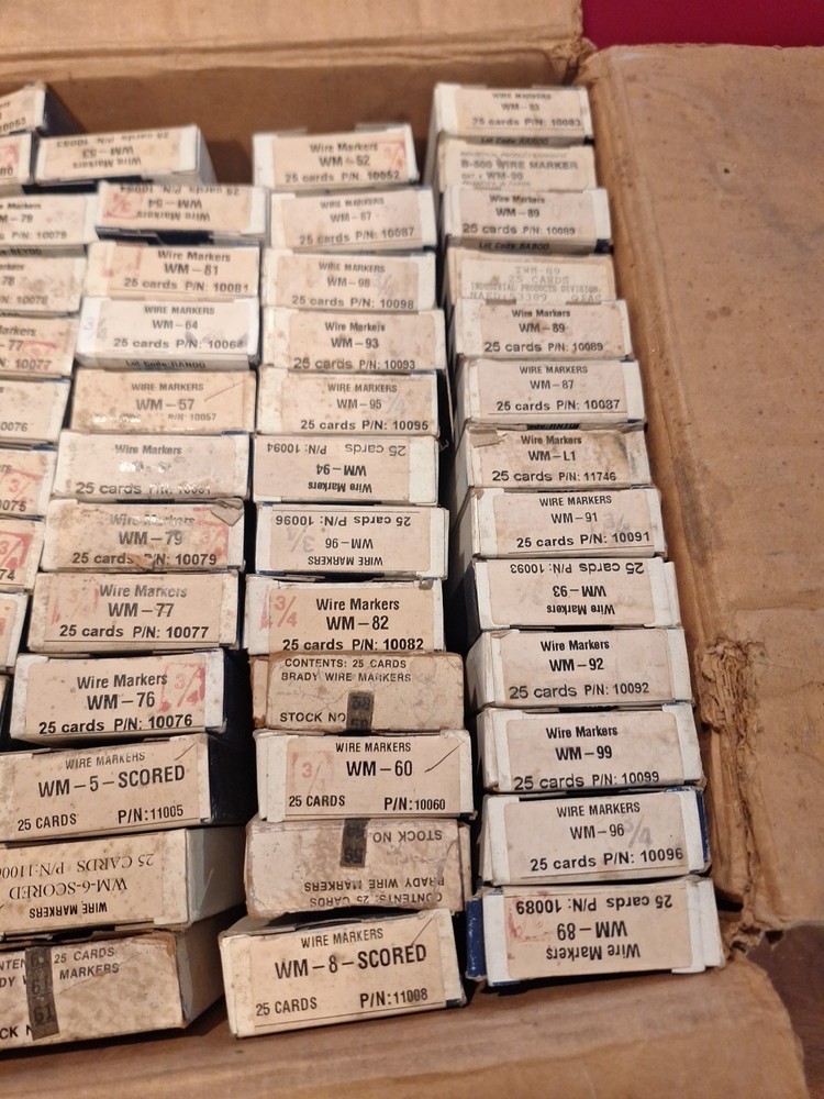 74 Brady Wire & Cable Marker Labeling Cards 74 Boxes