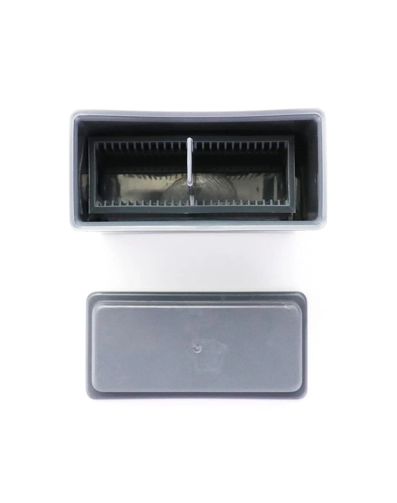 Microscope Slides Staining Jar and Rack 24-Slots 10 Pack Grey