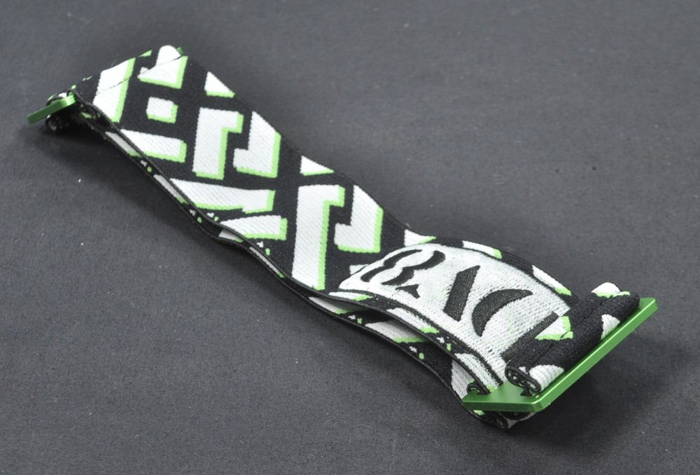 DV8 Feather Light Strap - "Square Knot" – Embroidered Logo -White/Lime Green