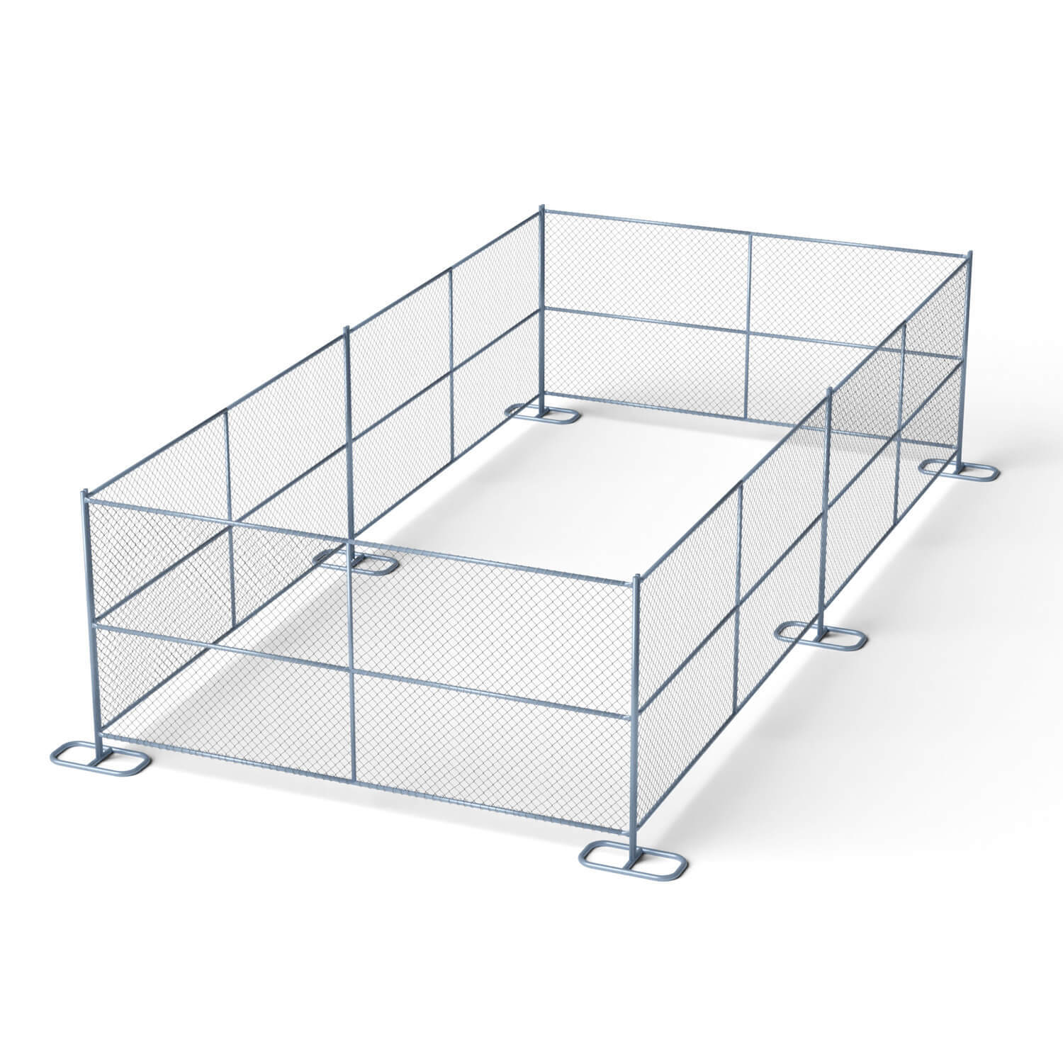 6 ft x 12 ft Temporary Chain Link Fence Panel (Galvanized) - WILL CALL RIVERSIDE