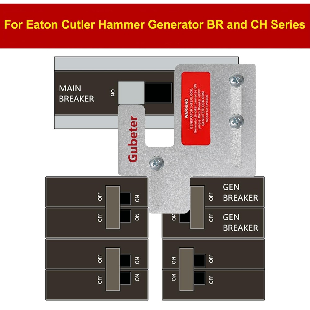 Generator Interlock Kit Compatible with Eaton Cutler Hammer Generator BR and ...