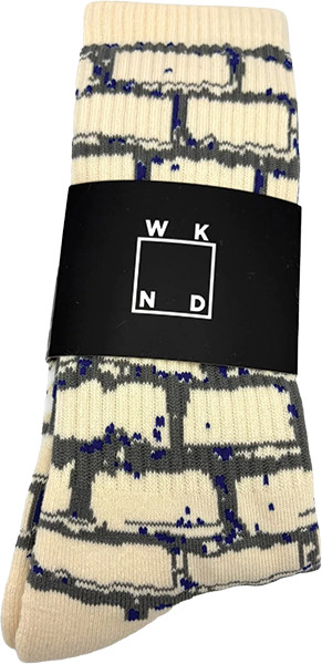 WKND BRICK CREW SOCK CREAM