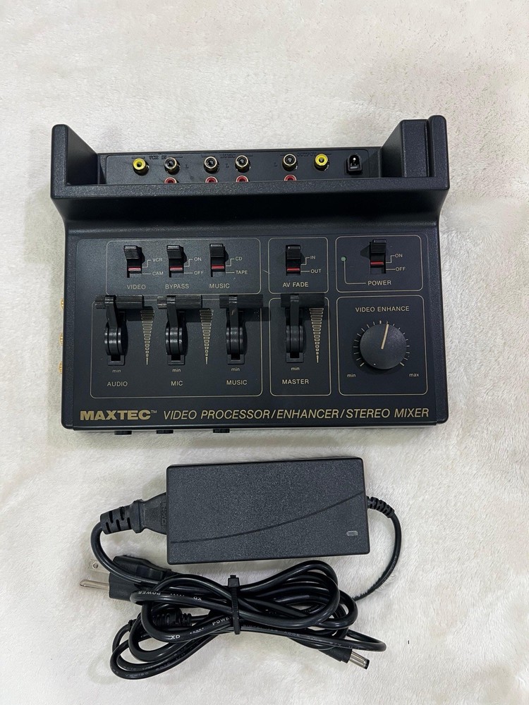 MAXTEC Video Processor Enhancer Stereo Mixer AV RCA Microphone