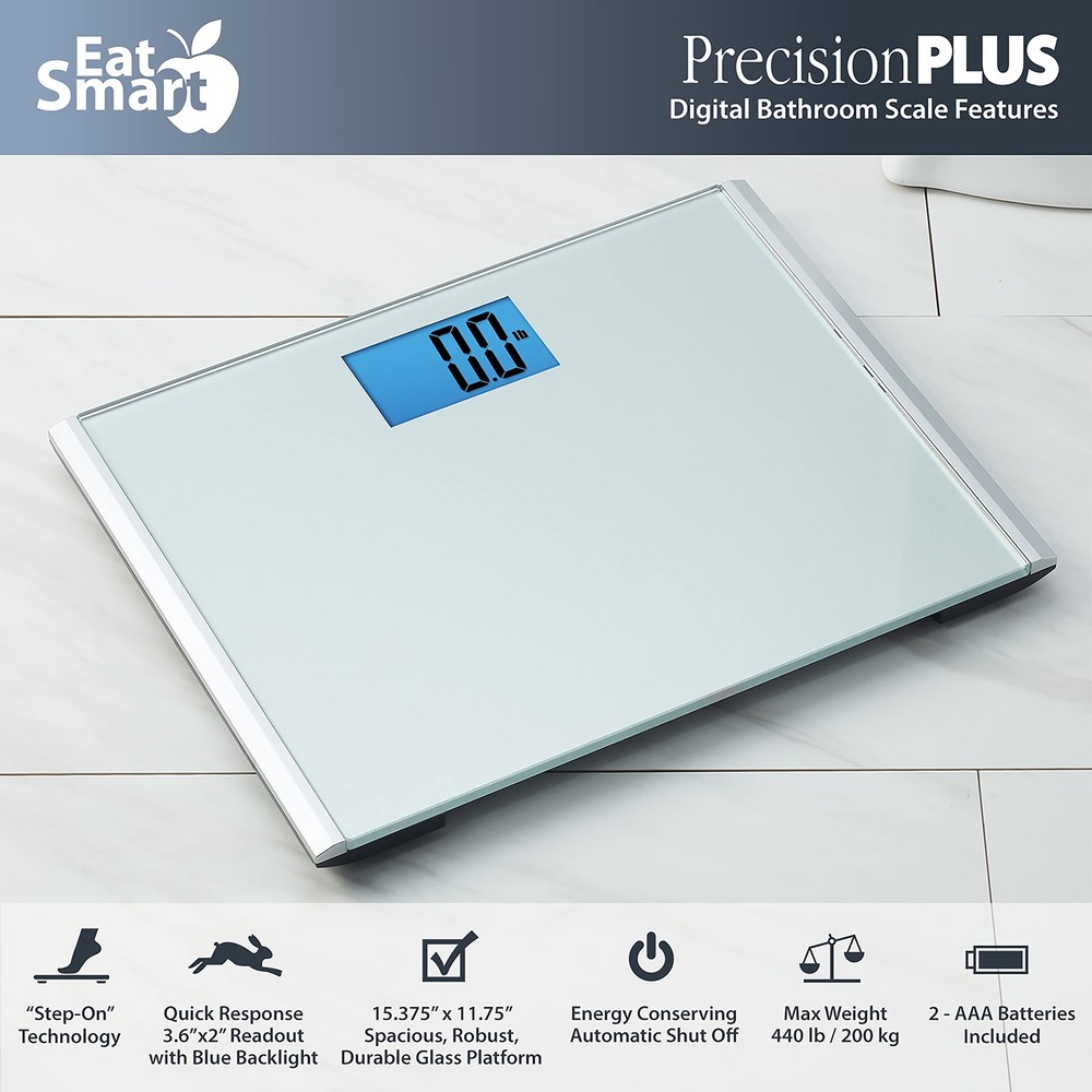 EatSmart Precision Plus Digital Bathroom Scale with Ultra-Wide Platform 440