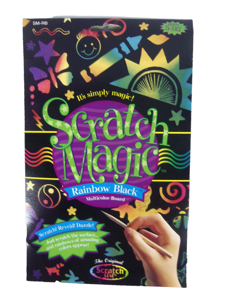 Scratch Magic Rainbow Black Board Kit SM-RB