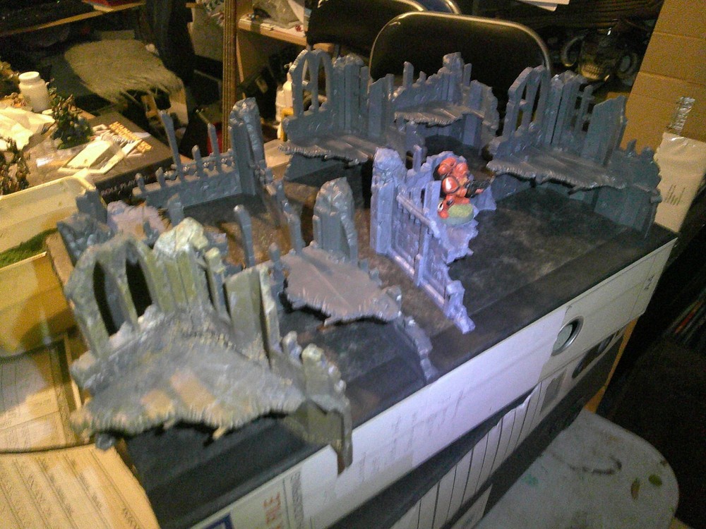 WH40k Ruins 12 pieces Plastic Hard Foam Mostly Games Workshop used