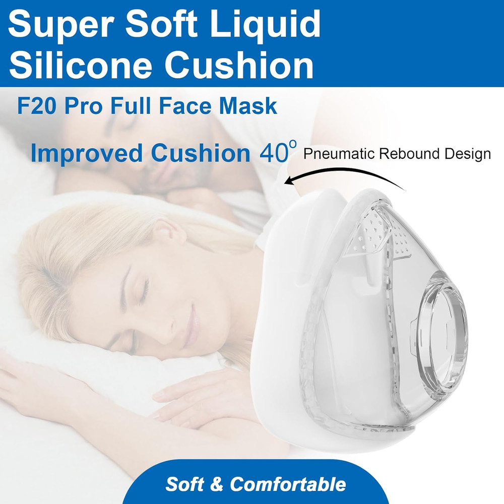 F20 Pro - Large Size - Complete Set Soft Mask,Secure Seal & Optimized Comfort wi