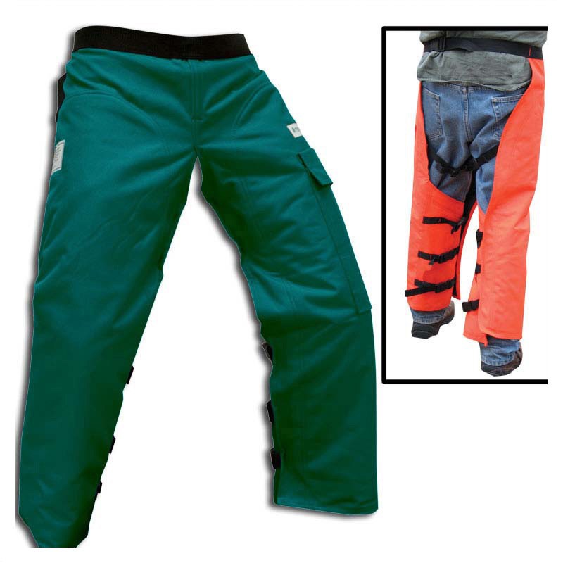 Forester Wrap Around Chainsaw Chaps - Forest Green