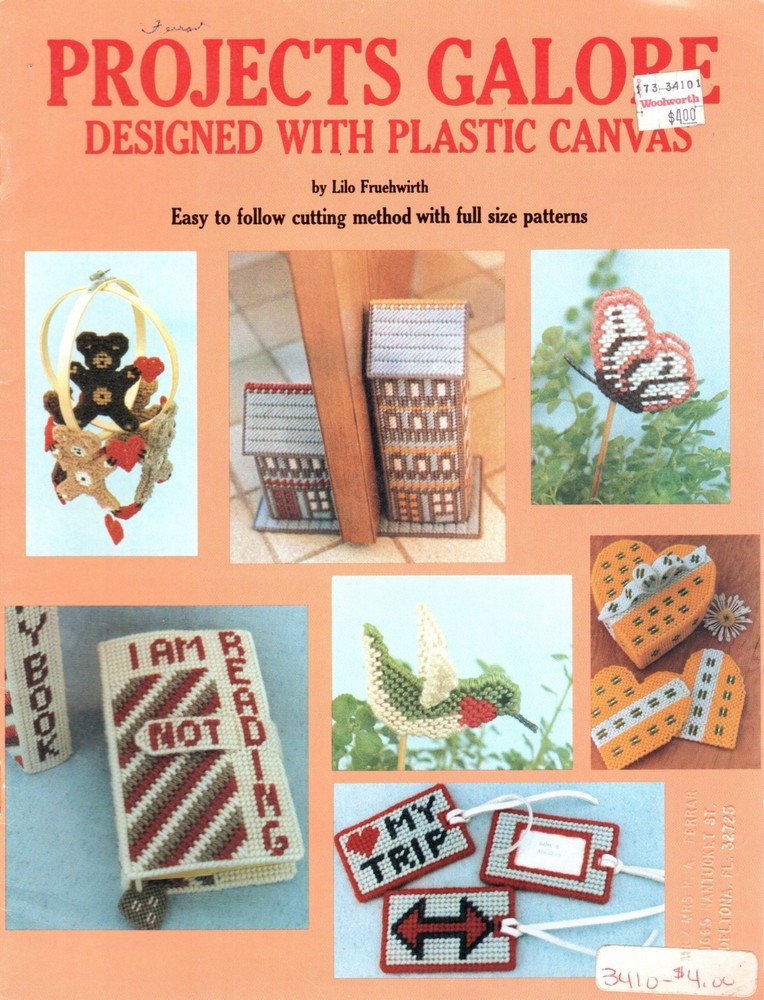 Lilo Fruehwirth PROJECTS GALORE Plastic Canvas Pattern Leaflet