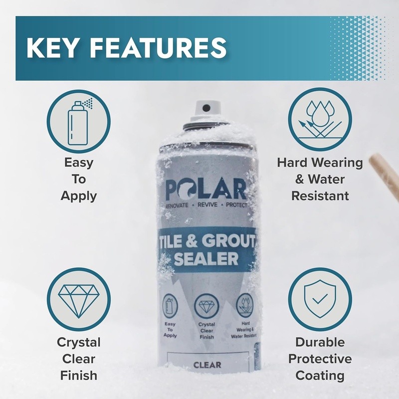 Waterproof Tile Grout Sealer Spray Multi-Surface Protector Easy Application New
