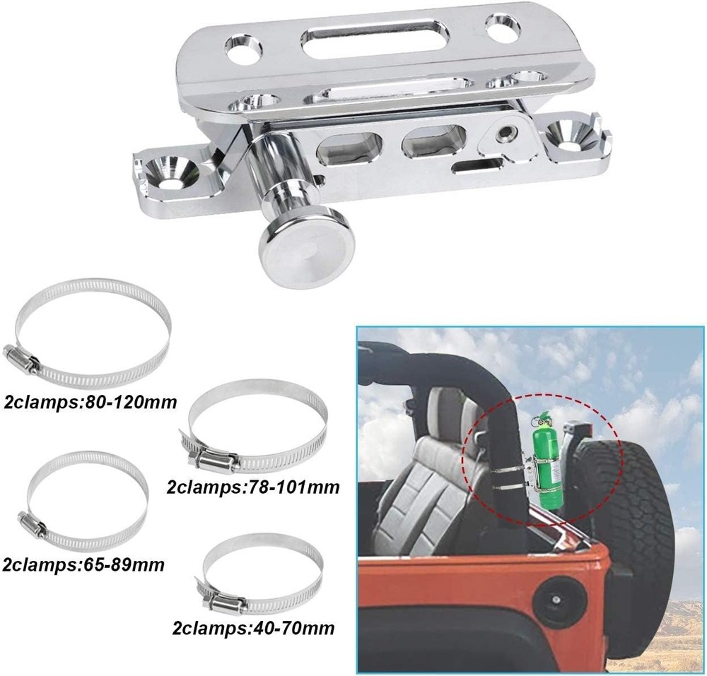 Chrome Quick Release Fire Extinguisher Mount Roll Bar Extinguisher Mounting Brac