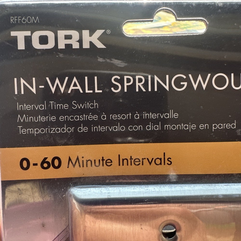 Tork In-Wall Interval Timer Switch Stainless Steel Spring Wound RFF60M Silver