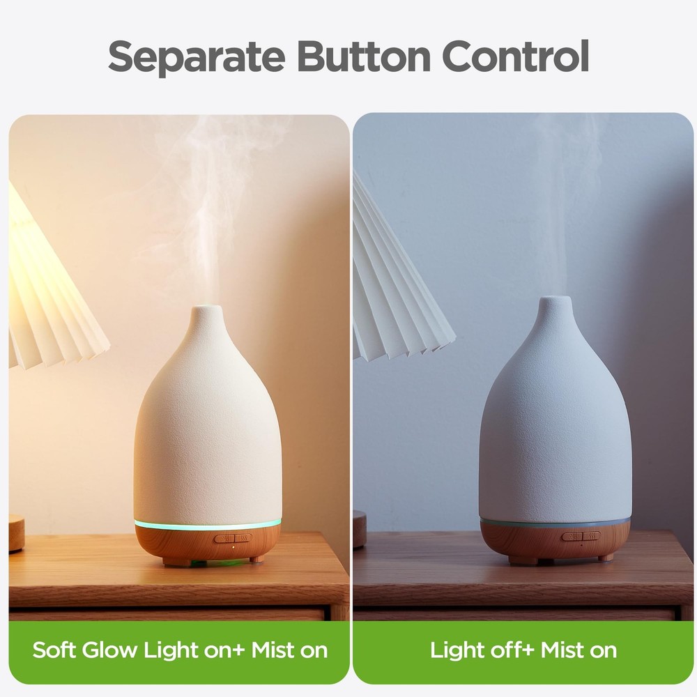 InnoGear Oil Diffuser, 150ML Ceramic Diffuser for Essential Medium, White