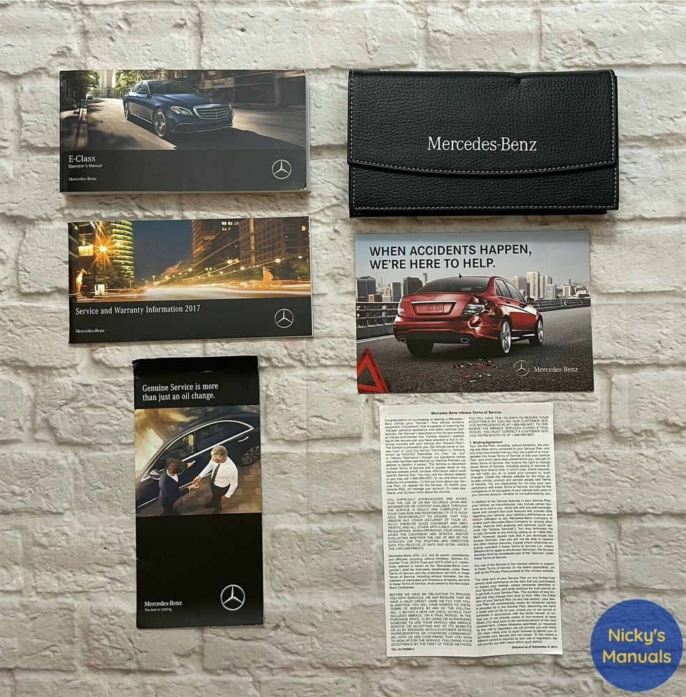 2017 Mercedes-Benz E-Class Sedan E43 E63 AMG E250 E400 E300 4MATIC Owners Manual