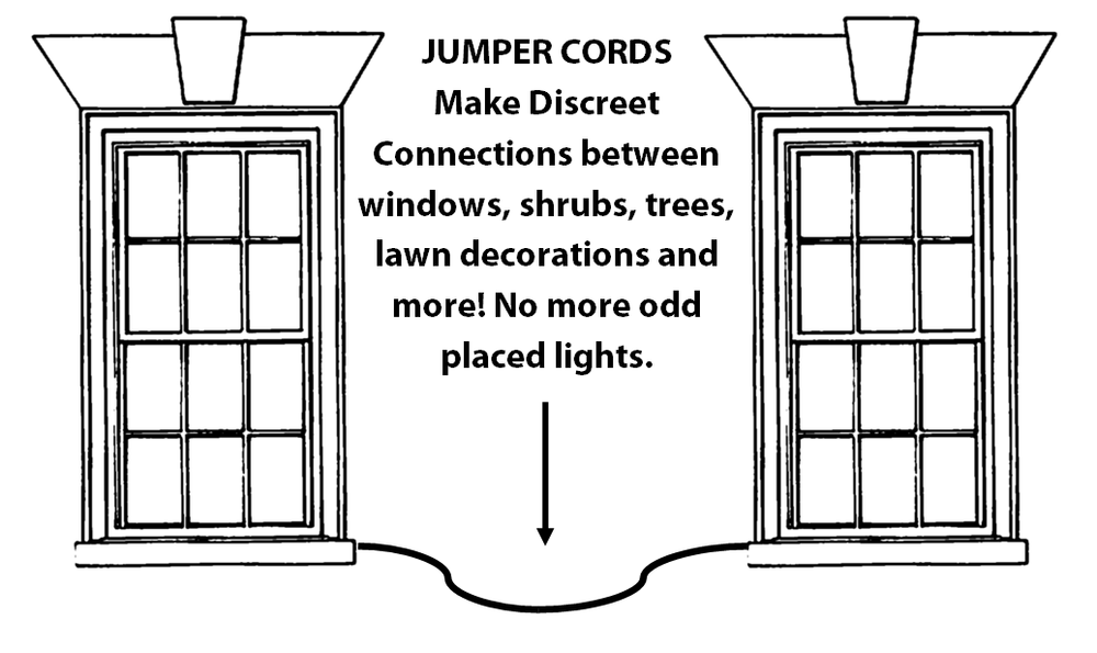 Jumper Cord Black 3' - String Light Extension