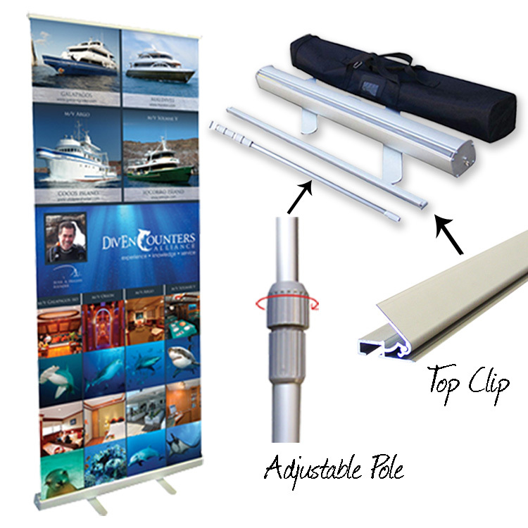 Retractable roll up banner stands 33" Height Adjustable Trade Show Display 4 PCS