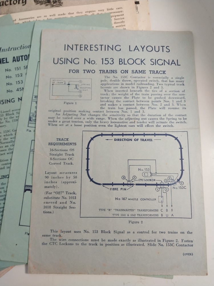 1946 Instructions For Assembling & Operating Lionel Trains & 7 Instruction Lot