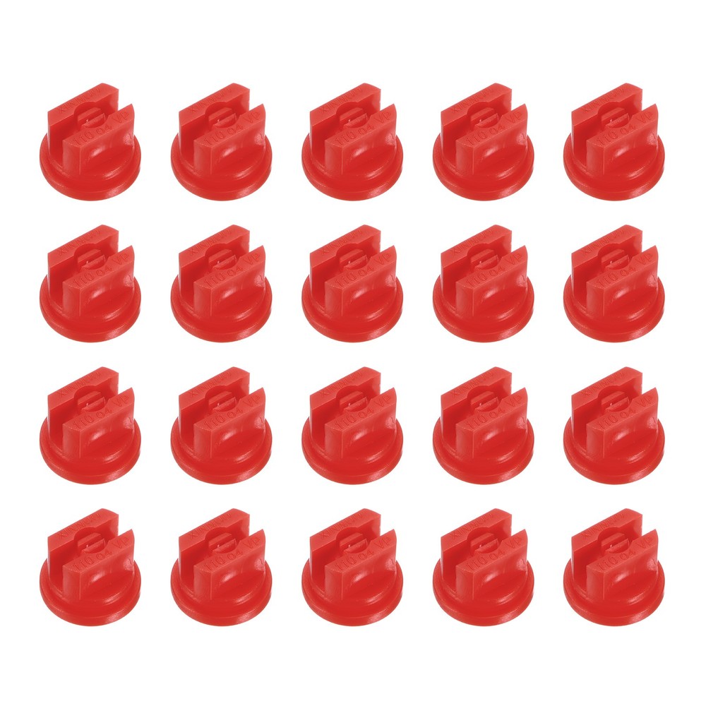20-Pack Flat Fan Spray Tip, 110 Degree Plastic Spray Nozzle Tips [Red]