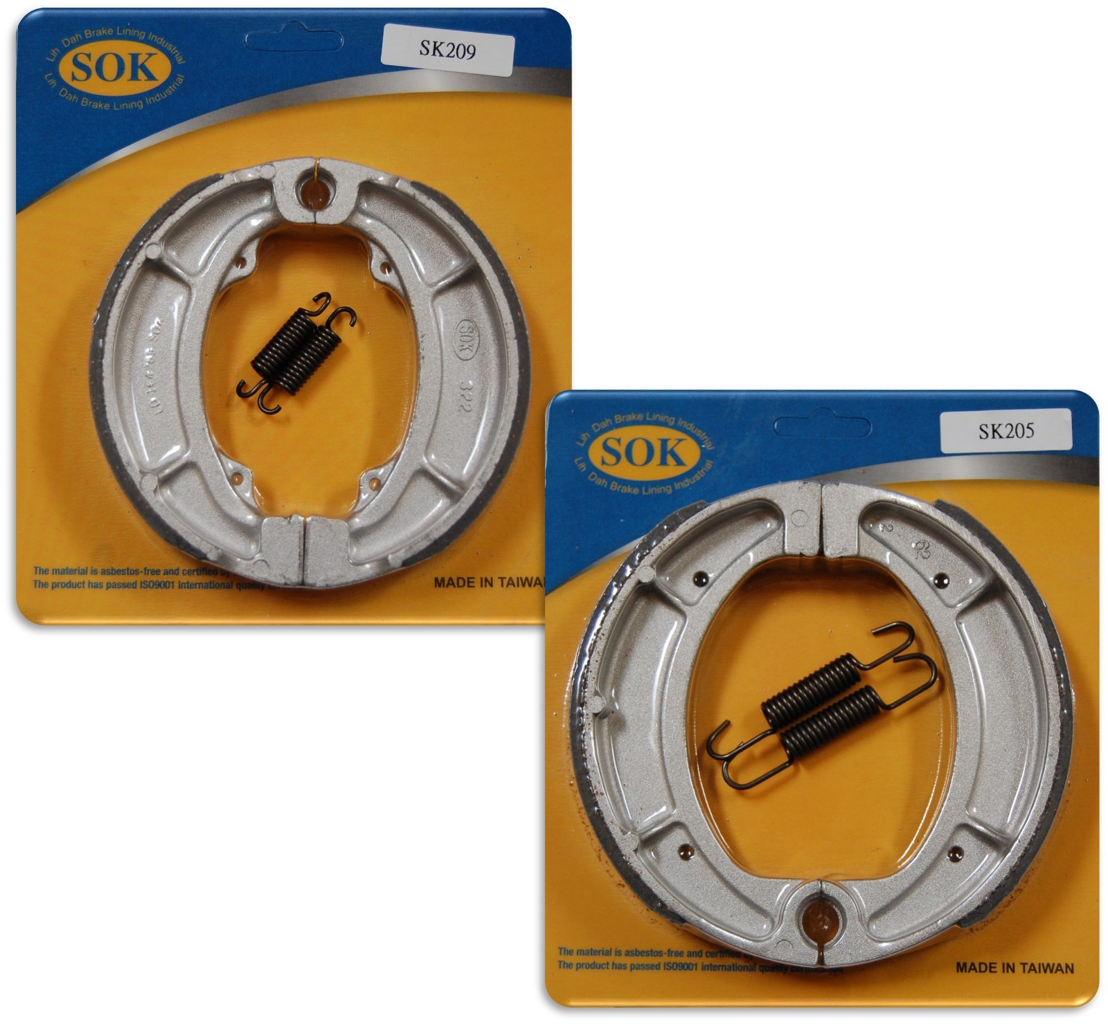 FRONT&REAR BRAKE SHOES +Springs fit YAMAHA MX 250 360  1973-1974 MX250 MX360