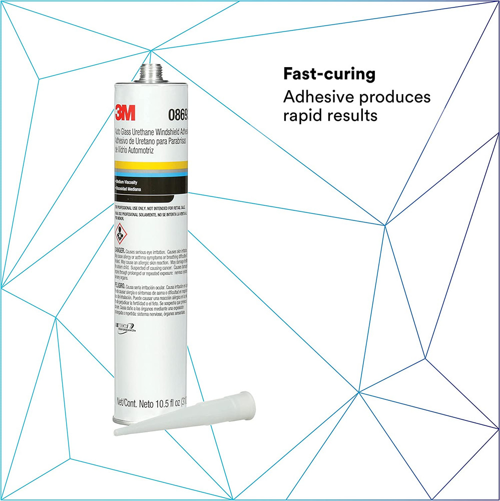 Auto Glass Urethane Windshield Adhesive, 08693, Medium Viscosity, High-Strength,