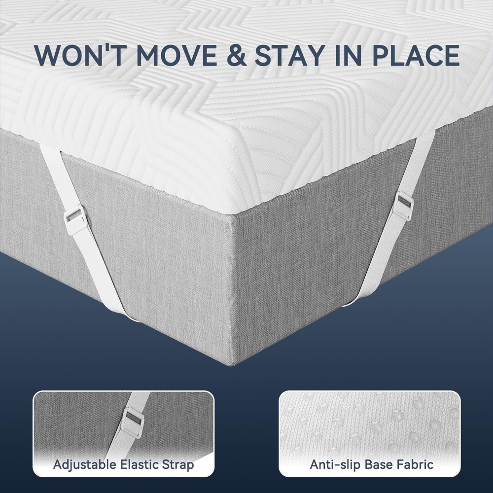 4in King Memory Foam Topper Gel Cooling