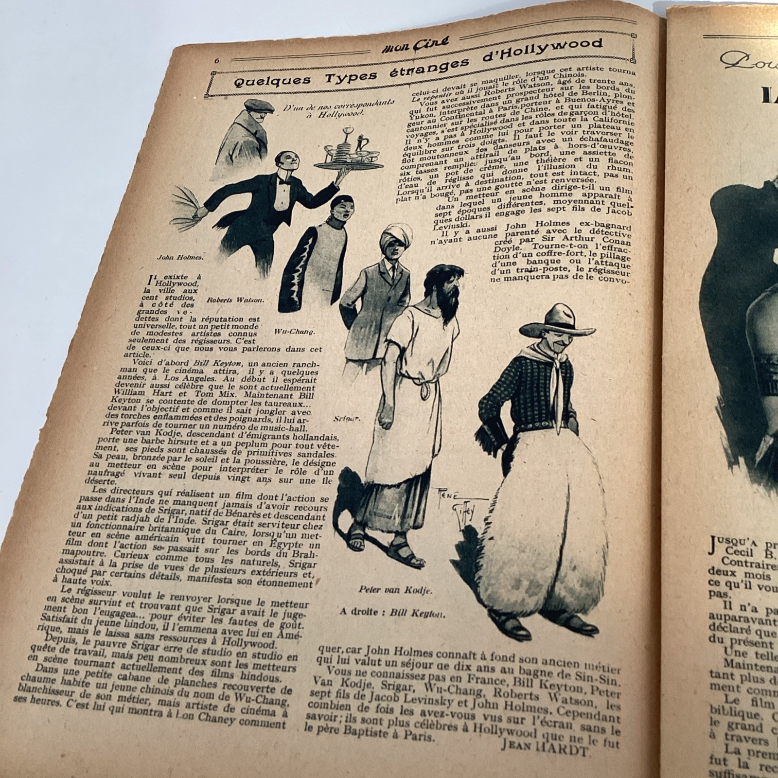 1924 MON CINE JEAN MERCANTON ET ANDRE ROLANE HORROR FILM MOVIE FRENCH MAGAZINE