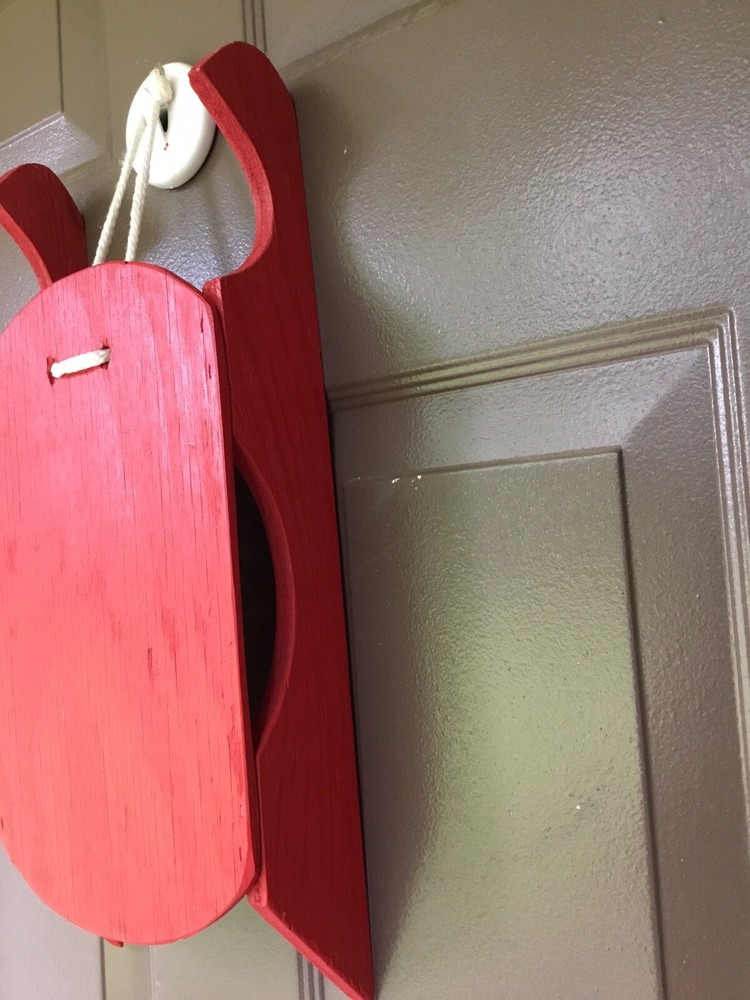 Red Wooden Sled 18” Long