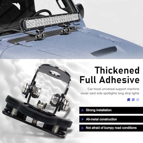 LED Light Bar Mounting Brackets, Wide-Angle Adjustable LED Work 2 PCS Black