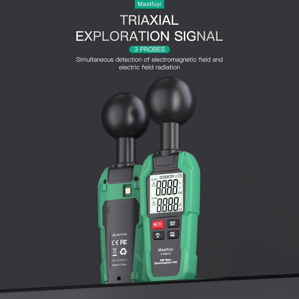 Mastfuyi EMF Meter Electromagnetic Field Tester High E5E2