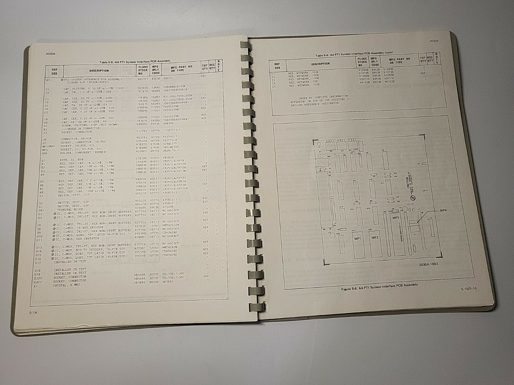 Fluke Model 2030A ~ Programmable Printer Instruction Manual ~ PN: 504035