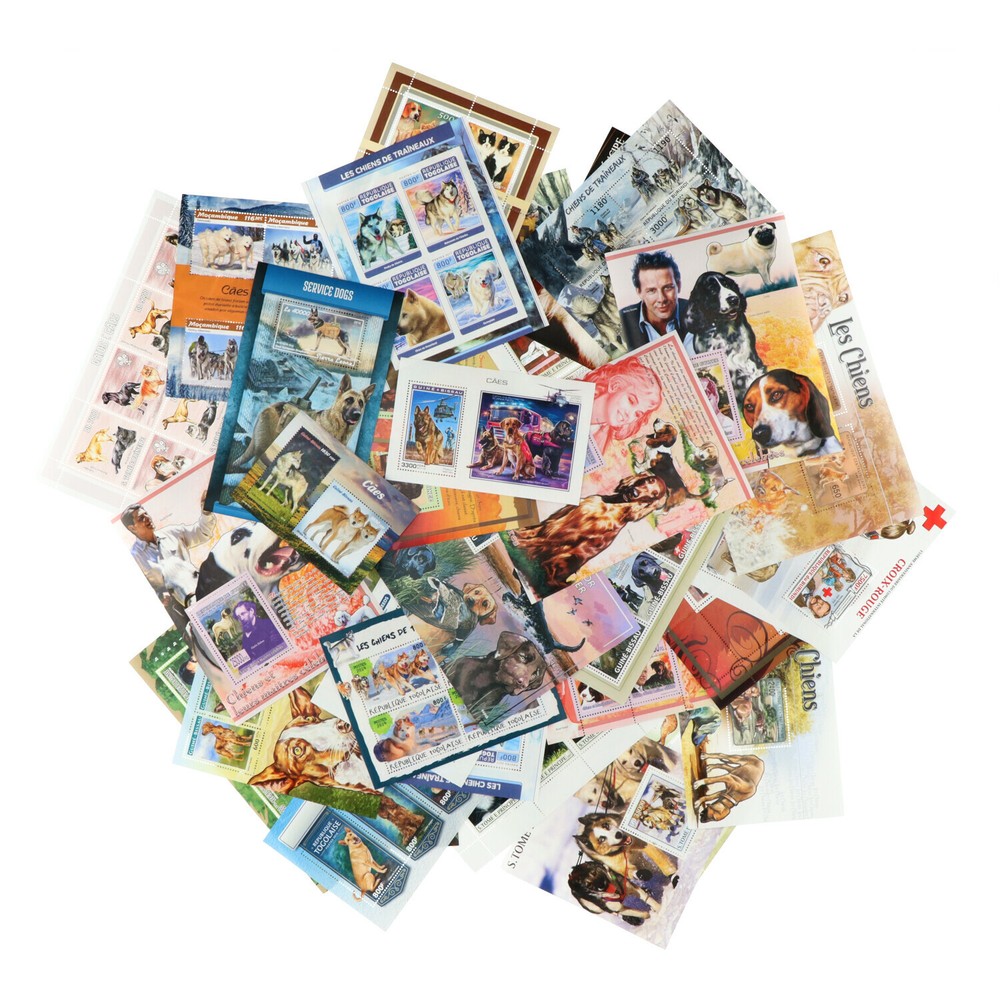 STAMPS COLLECTION DOGS 30+ DIFF. SETS