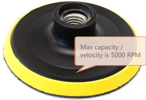 5 inches Backing Plate for Polishing Buffering Soft Wool with Hook and Loop Pad