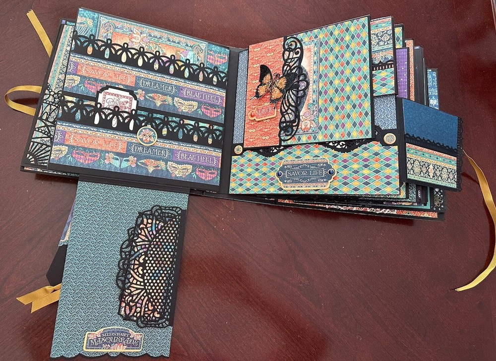 Handmade Album Using Graphic 45 Midnight Masquerade