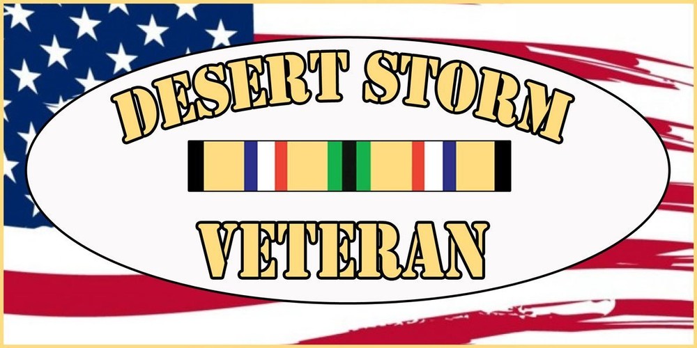 Desert Storm Veteran Bumper Sticker - 4"x8"