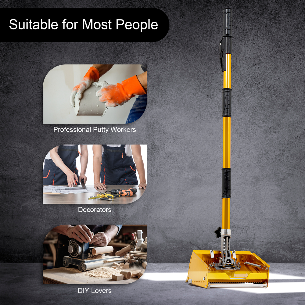 Professional Drywall Flat Finishing Box Tool with 40-64 Inch Adjustable Handle