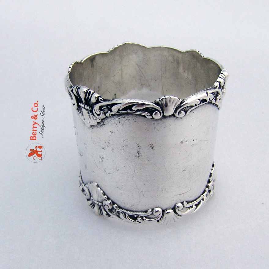 Shell Scroll Napkin Ring Howard Sterling Silver 1898 Ruth