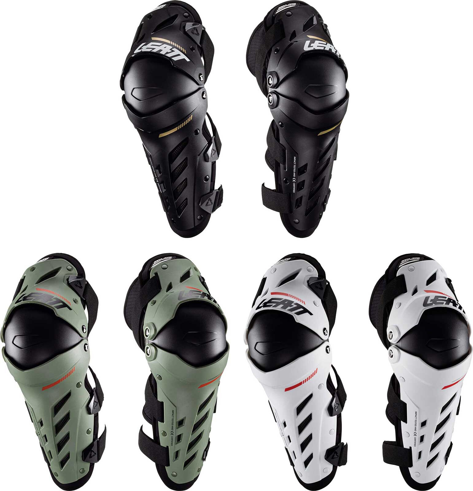 Leatt Dual Axis Knee & Shin Guards - Motocross Dirt Bike Offroad Pair
