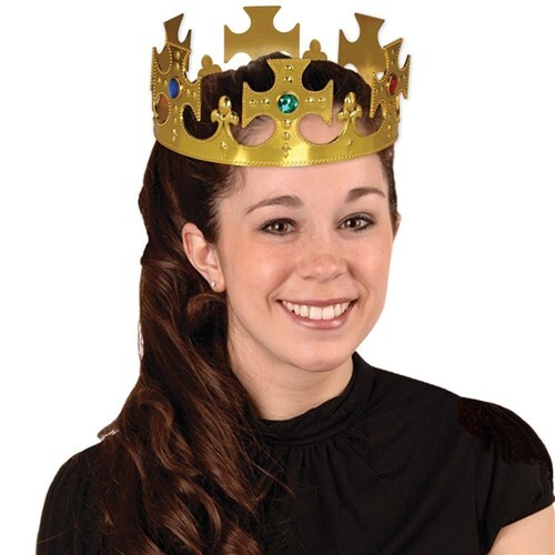 Plastic Gold Jeweled King's Crown Party Favor
