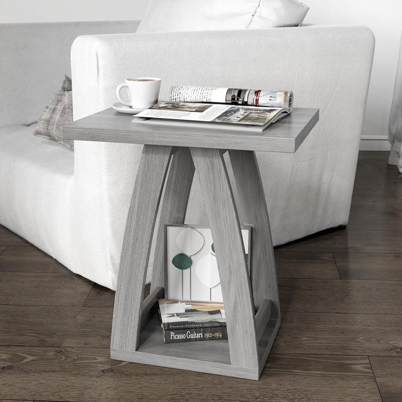 Charming Multifunctional End Table Storage Side Table Living Room Bedroom Use