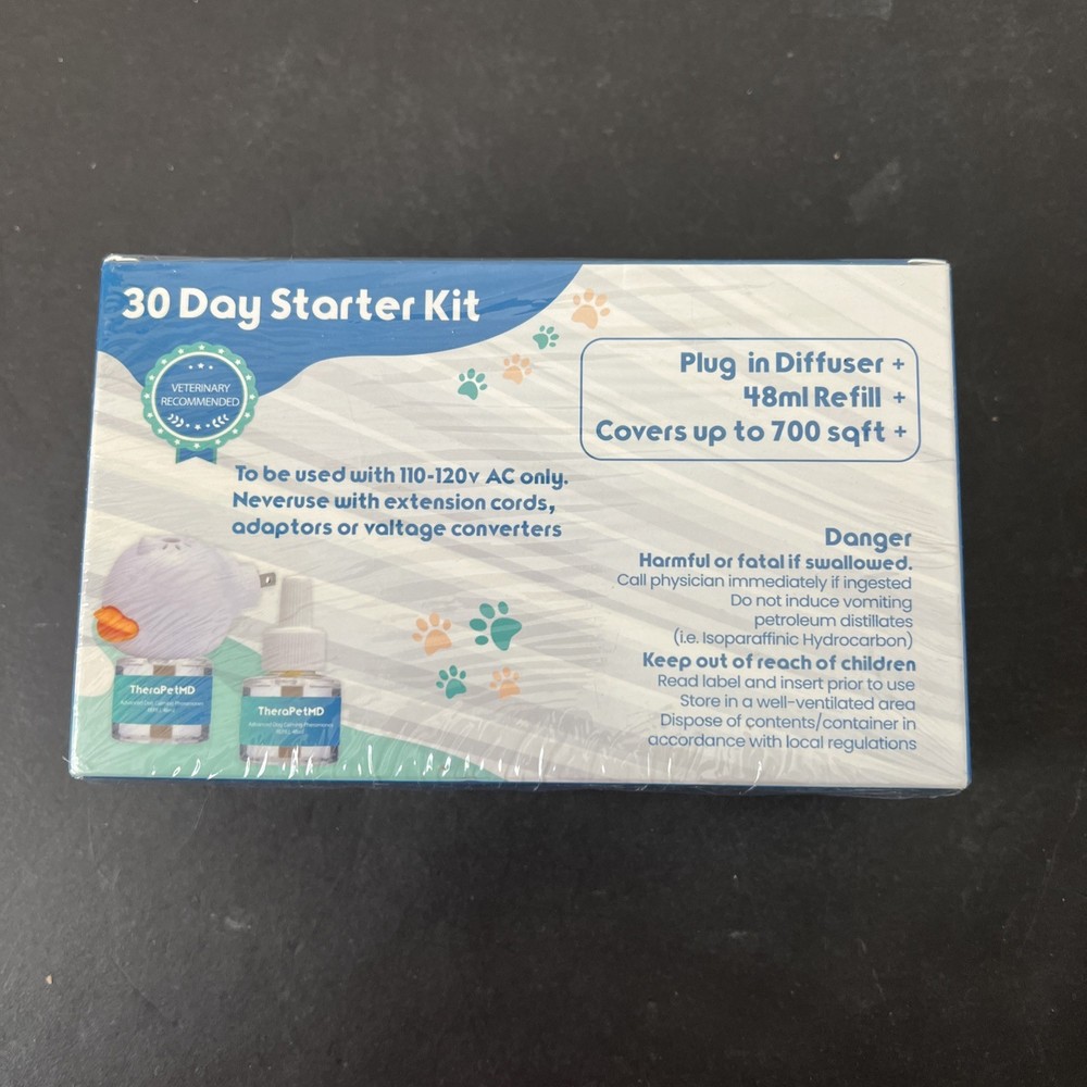 TheraPet MD Advanced Dog Calming Diffuser Kit (1 Diffuser + 2 Refills) New