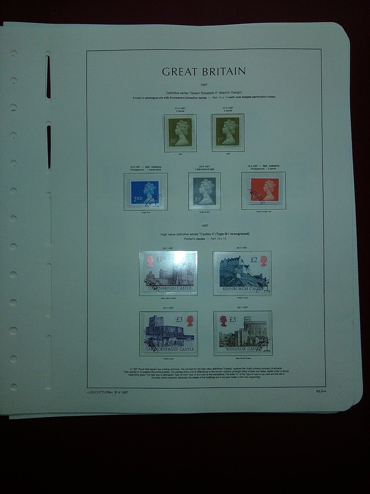 LIGHTHOUSE Hingeless Pages Great Britain Definitive 1993-1999 Used def 1993H