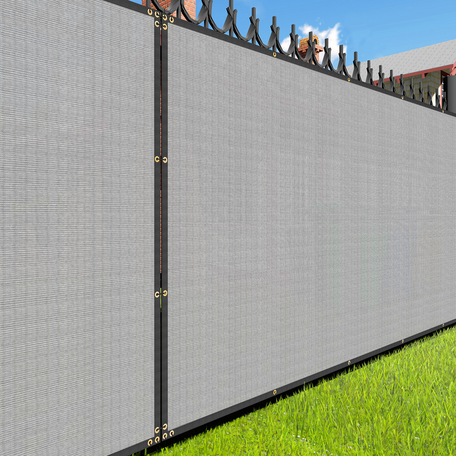 E&K Privacy Fence Screen Garden 4/5/6/8' Windscreen HDPE Fabric Mesh Shade Cover