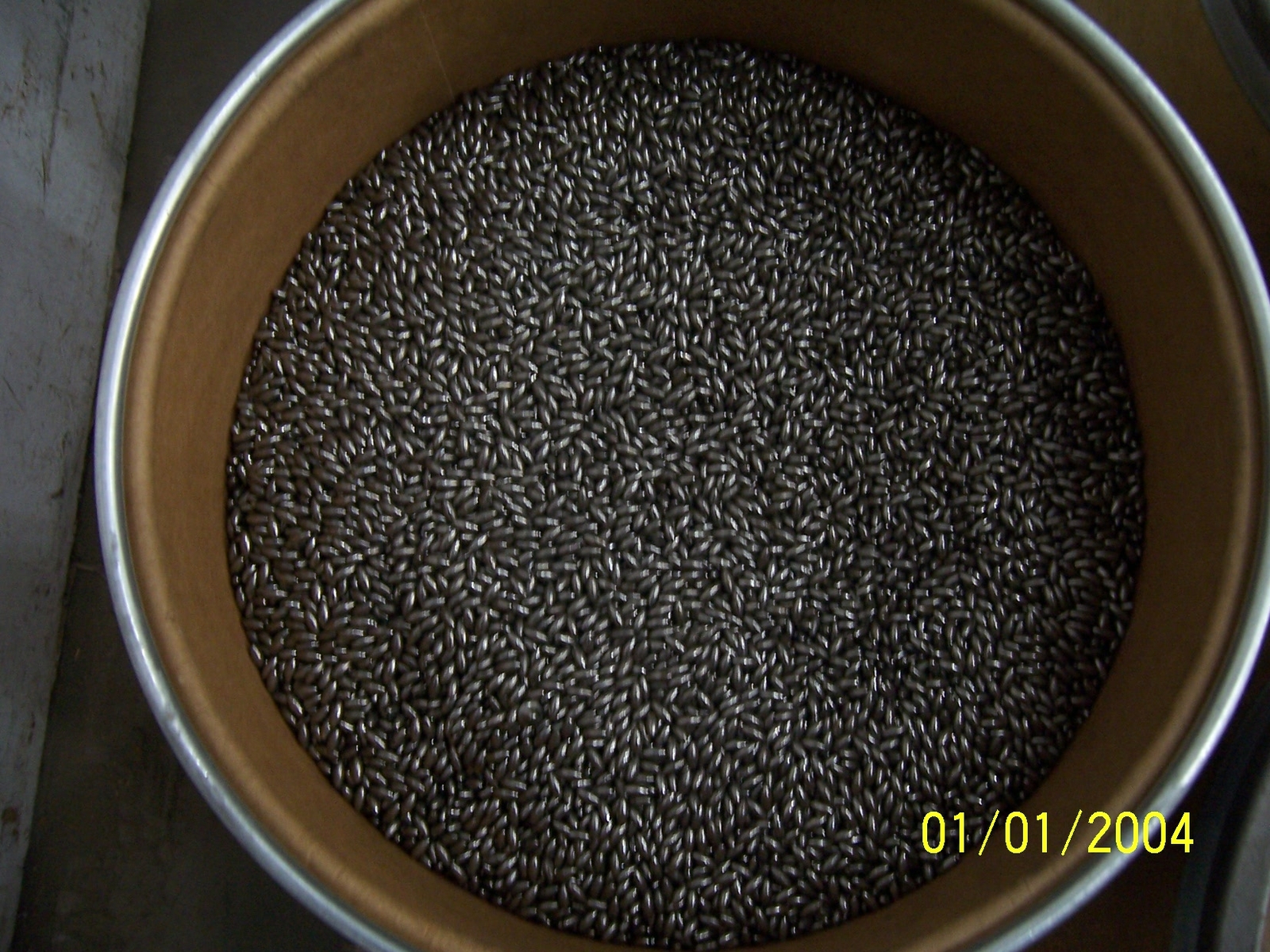 19 # BAG STEEL TUMBLING MEDIA, FOOTBALL/OVAL SHAPE