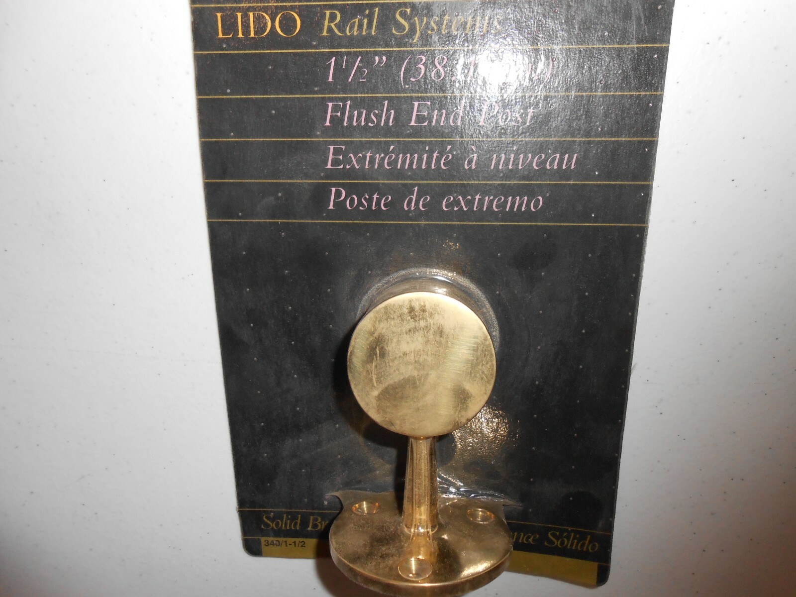 NEW LIDO Rail Systems Solid Brass Flush End Post 1 1/2" inch 340/1-1/2 38.1mm!!!