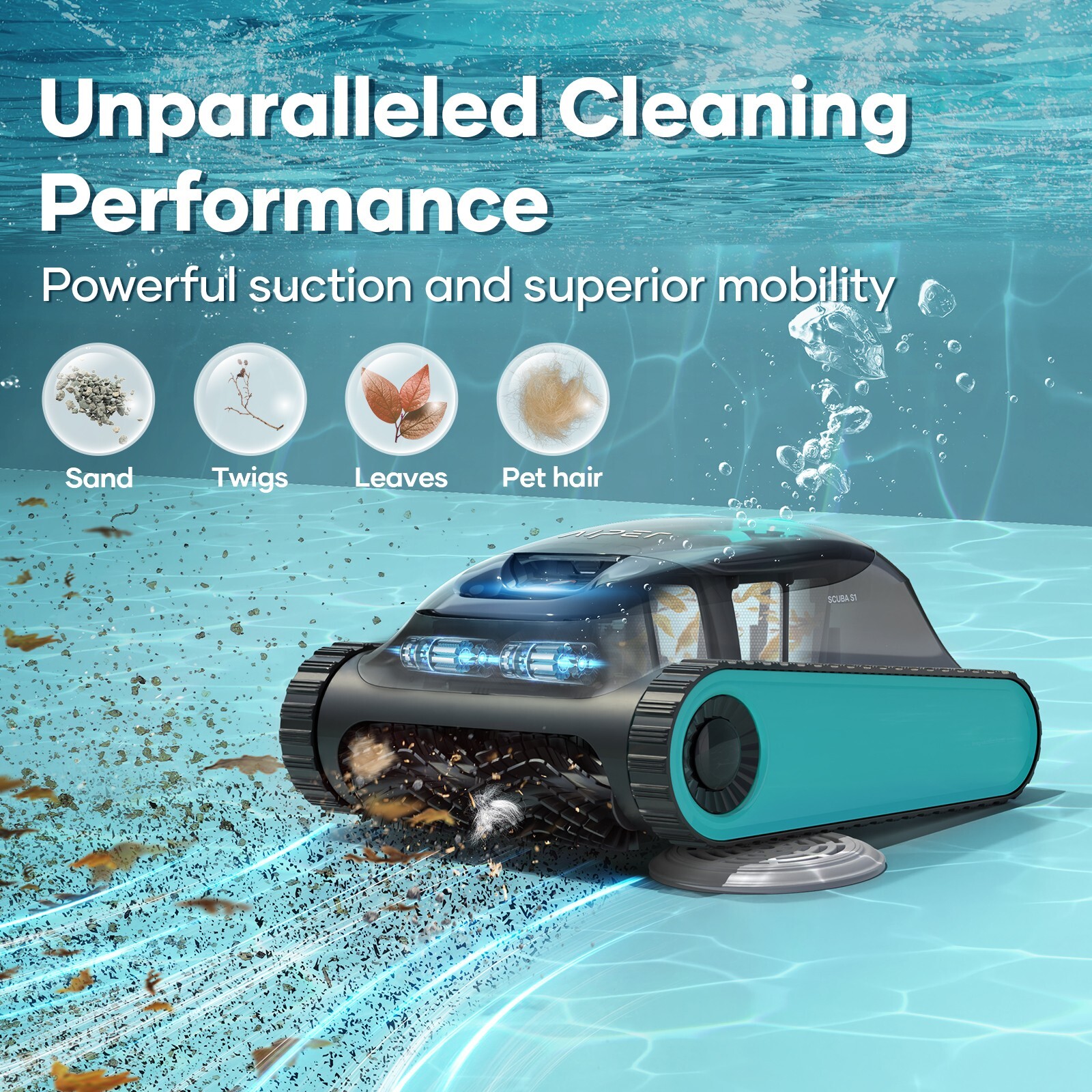 Aiper Scuba S1 Cordless Robotic Pool Cleaner Pool Vacuum for Inground Pools