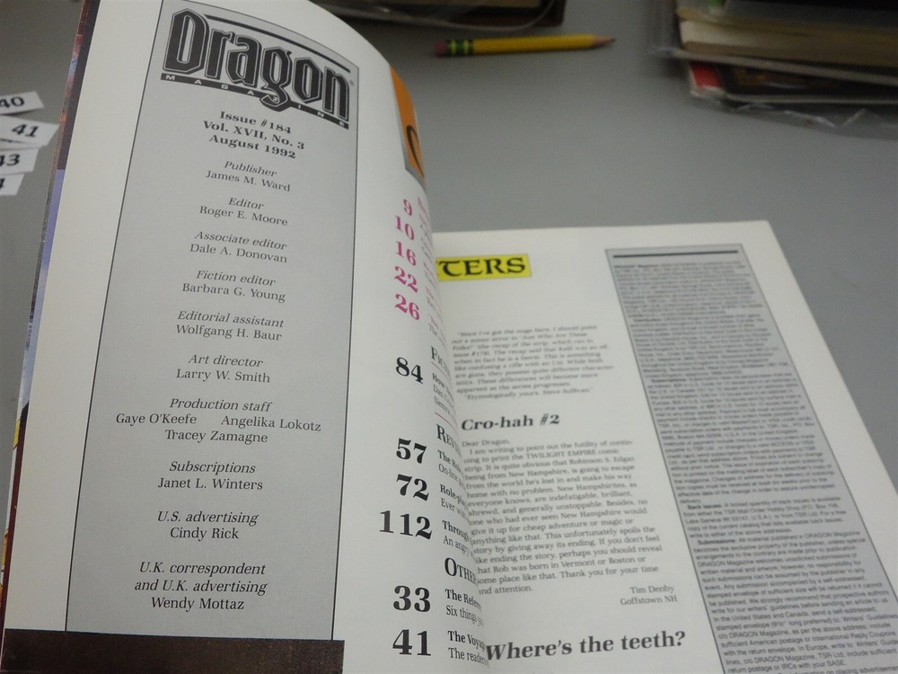 Dragon Magazine: Issue #184 - August 1992 (TSR)