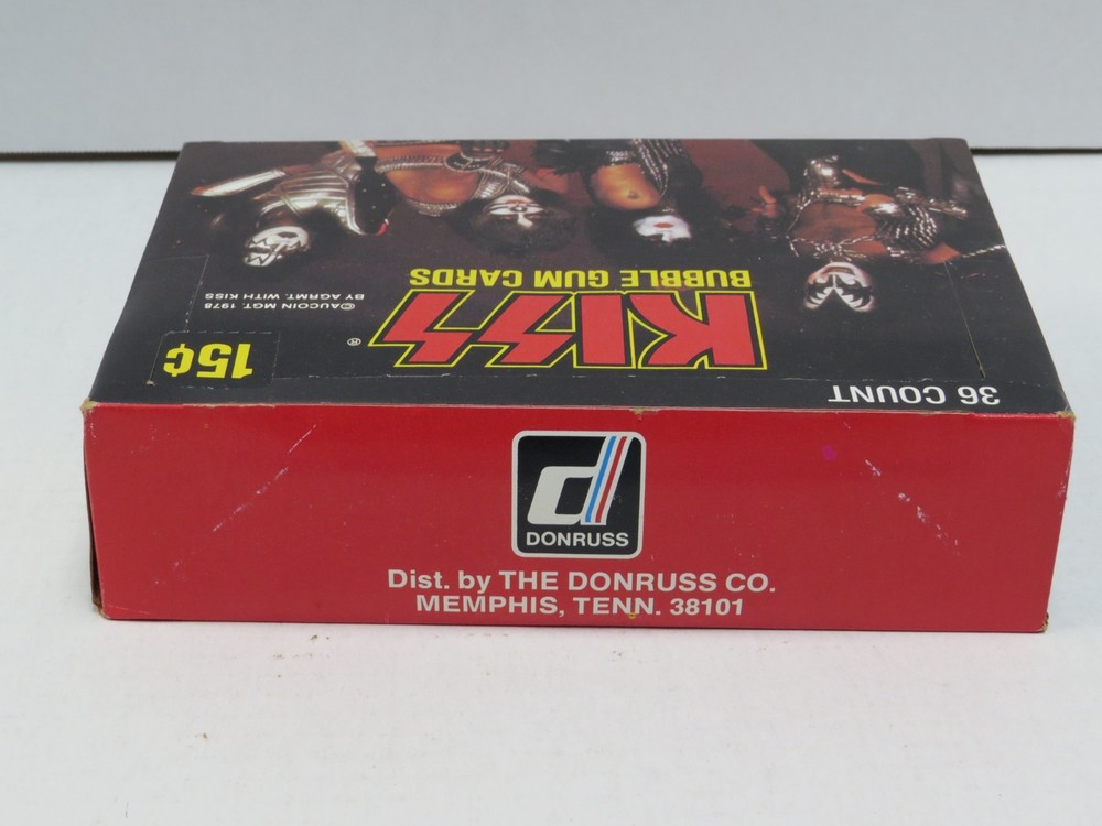KISS DONRUSS SERIES I EMPTY BOX + 4 SEALED PACKS AUCOIN 1978