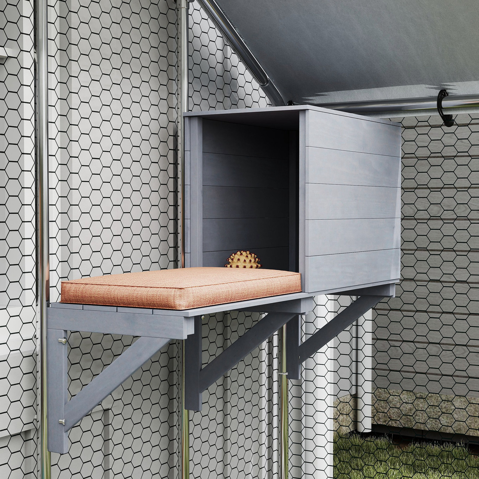 PawHut 94.5" Extra Large Catio, Outdoor Cat Enclosure with Waterproof Cover