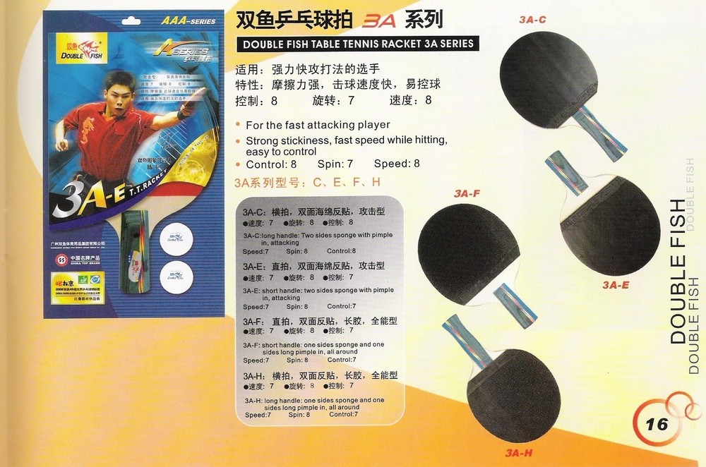 Basic unique style (pips out) rubber table tennis racket bat ping pong paddle $$