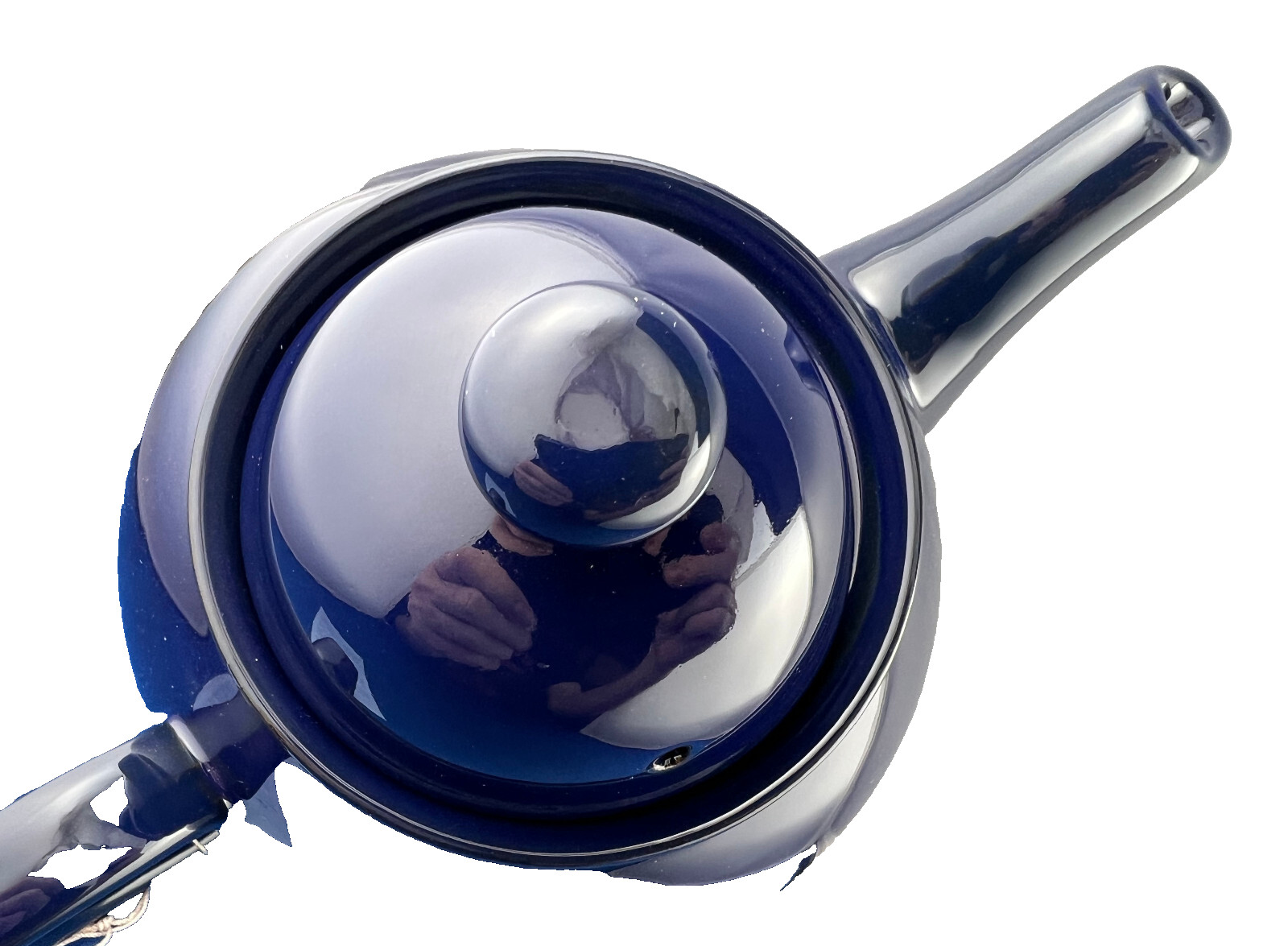 GENUINECOBALT BETTY, Red Clay, Rockingham Glaze, 6 Cup Tea Pot, MADE IN ENGLAND